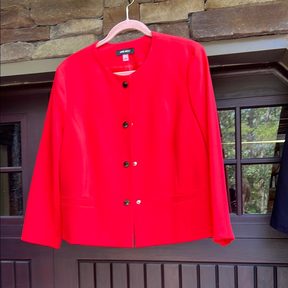 Nine West Bright Red Blazer